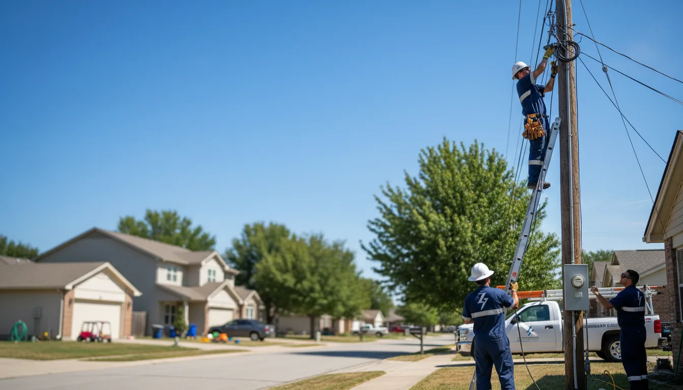Residential electrician providing installation services in Lueders, TX